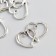 Decor for creativity Metal "Double Heart" silver 2.4x3.1 cm