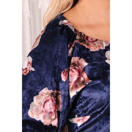 Female dress, size 62, blue, white color-10