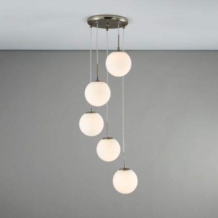Suspended lamp Citilux "Tommy" CL102054, 36x36x56 cm, 5x40W, E14, gray color-7