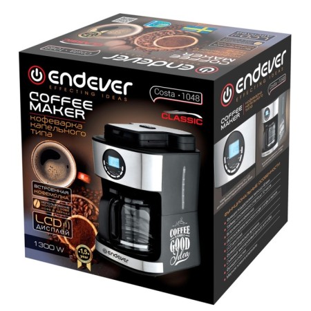 Coffee machine Endever Costa-1048, drip, 1300 watts, 1.8 l, black-gray-5