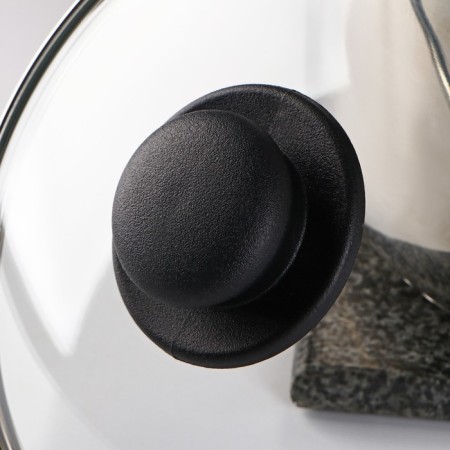 Glass cover for pans and pots “Dolyana”, D = 20 cm, stainless rim, plastic handle-3