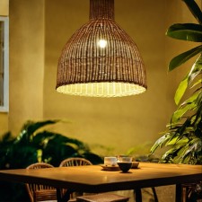Ceiling Lamp from the rattan 