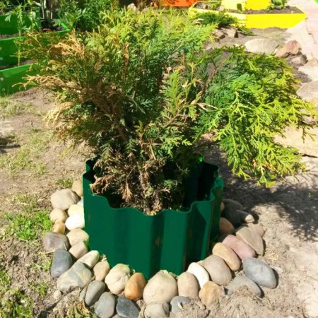 Fencing for the flowerbed, 110 × 24 cm, green, "wave", Greengo-1