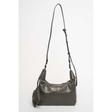 Bag Cross-Body Women's, genuine leather, ludor gray, 23x10x15 cm-5