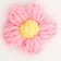 Knitted flower, set 10 pcs., Size 1 pc., 4 × 1.5 cm, pale pink color