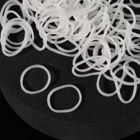 Hair silicone gum, set, d = 1.3 cm, 50 g, white color-2