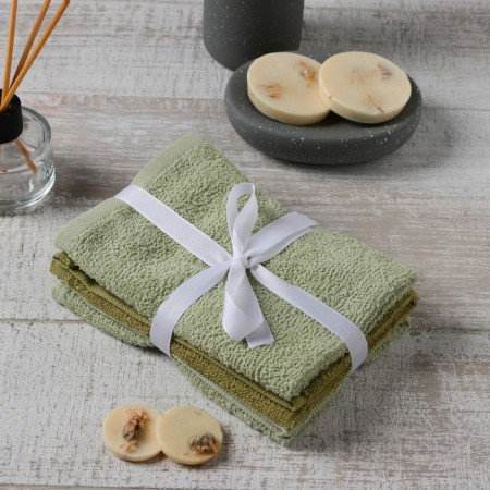 Set of terry towels and I "Green" 30x30 cm - 3 pcs, 100% HL, 340 g/m2