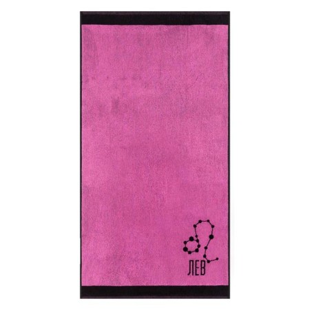 Terry Ethel towel "Zodiac signs: lion" Pink, 67x130 cm, 420 g/m2, 100% cotton-1
