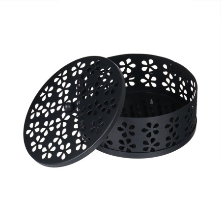 A spiral stand for mosquitoes, for incense, with a lid, metal, black, Greengo-6