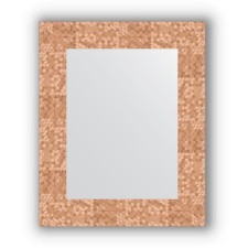 Mirror in the baguette frame - copper honeycomb 70 mm, 43 x 53 cm, evoForm