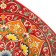 Largan Rishtan ceramics "Patterns", 31 cm, square, red mix
