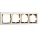 Frame for 4 posts WL03-FRAME-04-WHITE-GD, Color Gold, White