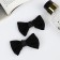 Hair clip "Schoolgirl" (set 2 pcs) stripes, 6 cm, black