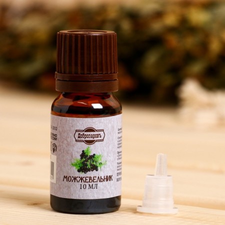 Juniper essential oil, a bottle-boiler, annotation, 10 ml, "Dobroparov"-2