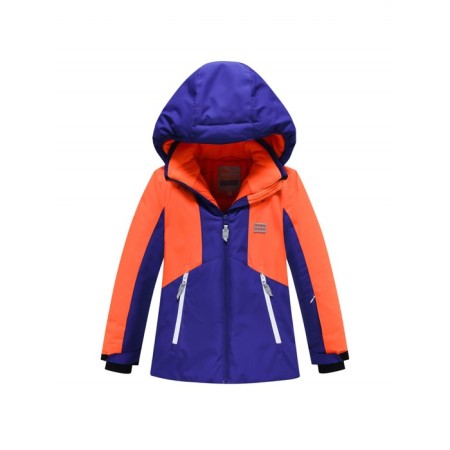 Ski costume for a boy, height 140 cm, orange color-1