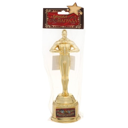 Male figure award for graduation "graduate", plastic, height 18.5 cm-6