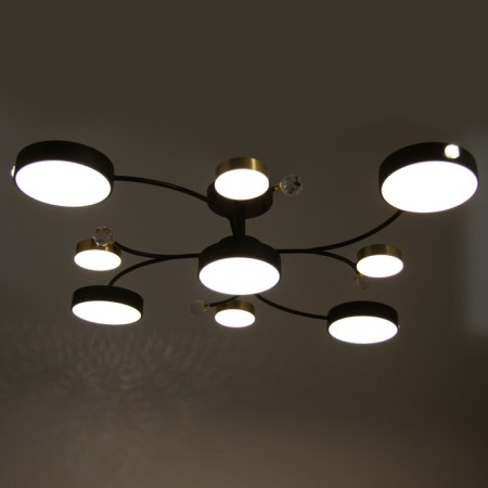 Terra chandelier 9XLED 168W 3000-6000K black and gold 80x80x21 cm Bayerlux-4