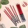 Candles in the cake "Holiday", 6 pcs, 14.5 cm, red with black