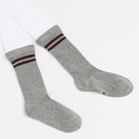 Pantyhose children, color gray melange /white, height 116-122-3
