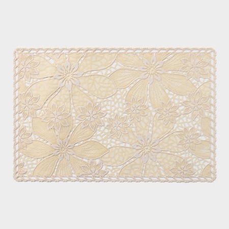 Openwork napkin for the table “Tenderness. Asters ", 45 × 30 cm, beige color