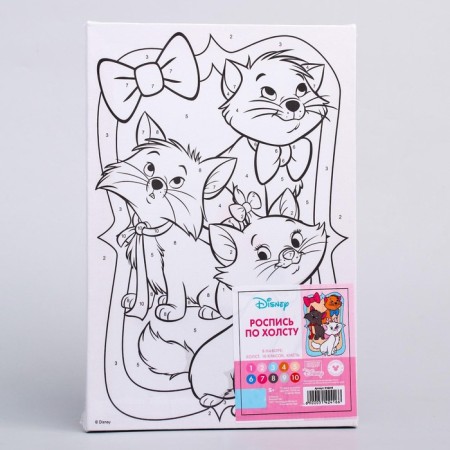 Picture on numbers for children, 20x30 cm, cats aristocrats-1