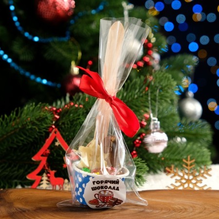 New Year. Figure chocolate "Hot chocolate with marshmallow" Snowflake ", 47 g