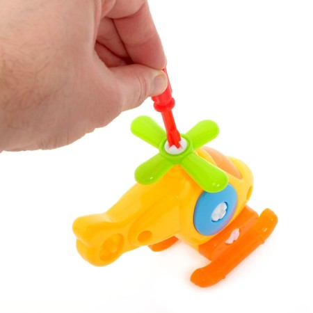 Plastic designer for kids "helicopter", 16 parts, color mix-6