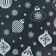 Glossy film "Balls and snowflakes", white, 1 x 5.2 m, New Year