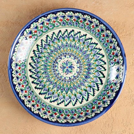Largan Rishtan ceramics "Patterns", 25 cm, blue-1