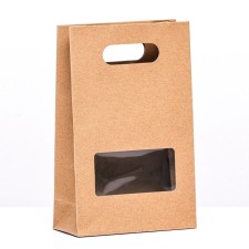 Box-pack, craft with a window and a handle, 23 x 15 x 6 cm