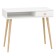 Written table with a box and an open niche, 900 × 450 × 760 mm, white color