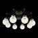 Ceiling EVOLUCE lamp. Sle110302-08. Stricce. 8x60 W, E27, 76x76x38 cm, black color, bronze