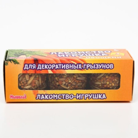 Honey-grain balls for rodents with vegetables, 60g*3pcs-1