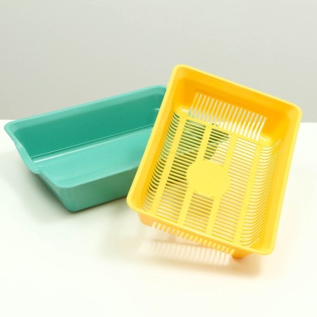 Deep toilet with a mesh of 36 x 25 x 9 cm, yellow/bright green-4