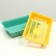 Deep toilet with a mesh of 36 x 25 x 9 cm, yellow/bright green