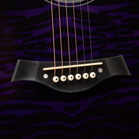 Acoustic guitar Music Life QD-H40Q-HW, purple-3