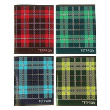 A notebook of 96 sheets in the “Scottish” cage, the cover coated cardboard, block No. 2, whiteness 75% (gray sheets), mix