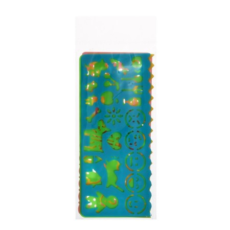 Set of stencils, 4 pieces, plastic figures mix-4