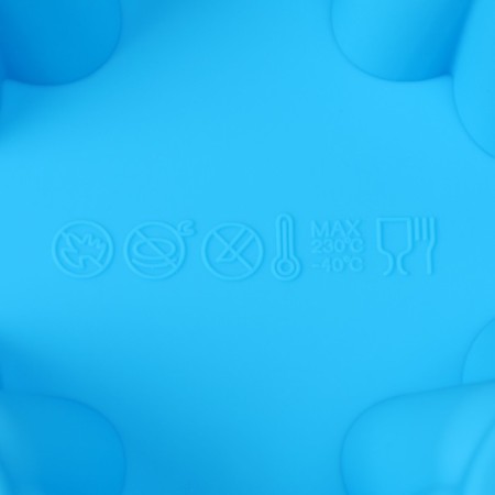 The form for baking the share "Sweets. RIB circle ”, silicone, 25.5 × 17.5 × 3 cm, 6 cells (D = 7 cm), blue color-6