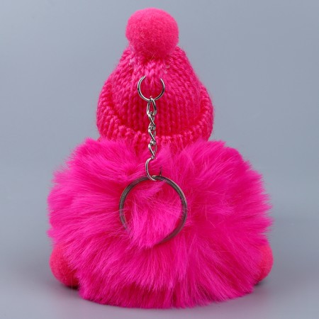Soft toy "Doll" in a hat, on a key fob, 11 cm, color mix-2