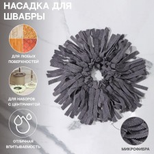 Milled nozzle (cleaning sets with centrifuge), ring 16 cm, microfiber, color gray color