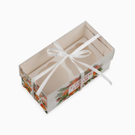 Capcake box "Mandarins", 8 x 16 x 7.5 cm, New Year-2