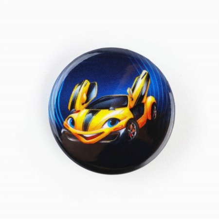 Metal icon, sunset "Children for a boy and girl", D = 2.5 cm, mix-8