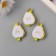Decor for creativity wood, felt "clothespin. Half of the pear" set 3 pcs 1.3x3x4.8 cm