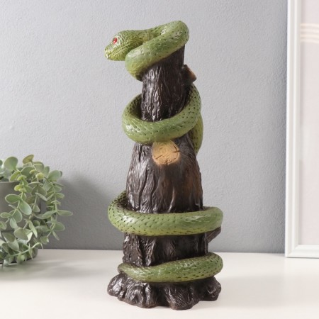 New Year's piggy bank "Snake on the stump" 33 x 14 x 15 cm.-4