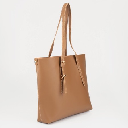 Zipper bag with lightning, the color is light brown-1
