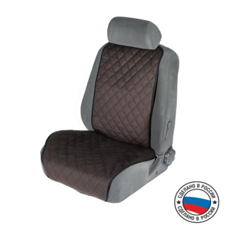 Nabbage on the front seat, velor, size 55 x 130 cm, brown, wide seat