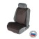 Nabbage on the front seat, velor, size 55 x 130 cm, brown, wide seat