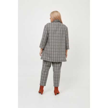 Female suit, size 54, gray color-4