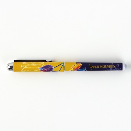 Handle Ball Blue Pasa Plastic with a cap “Beloved educator” 1.0 mm-1